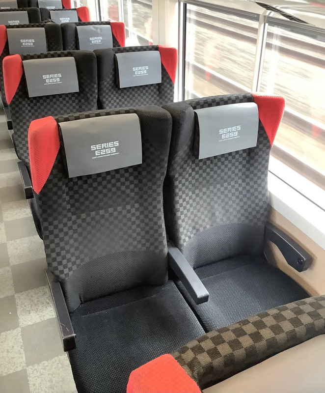 E259系車内(成田エクスプレス・しおさい)