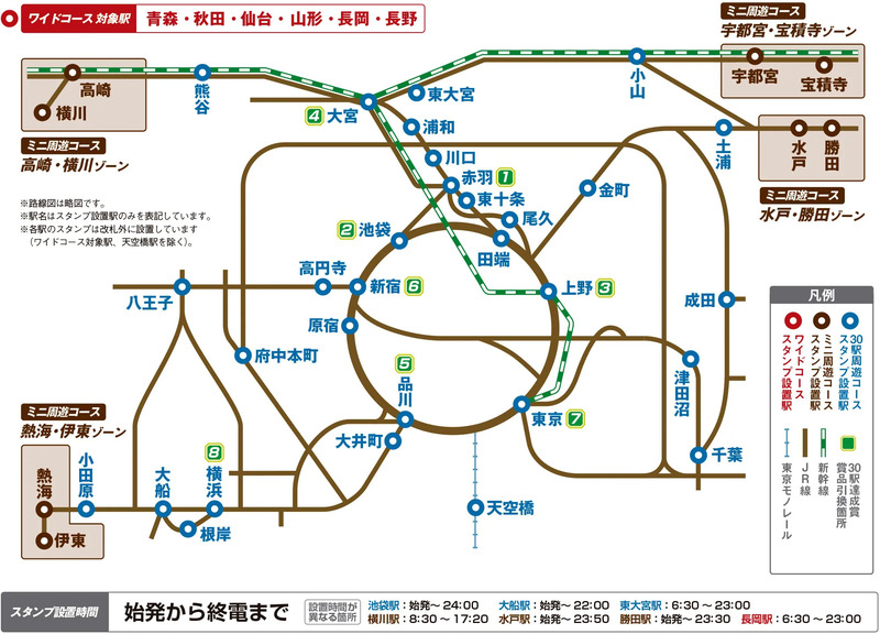 2025 JR東日本 トレインスタンプラリー ワイドコース 全6駅記念