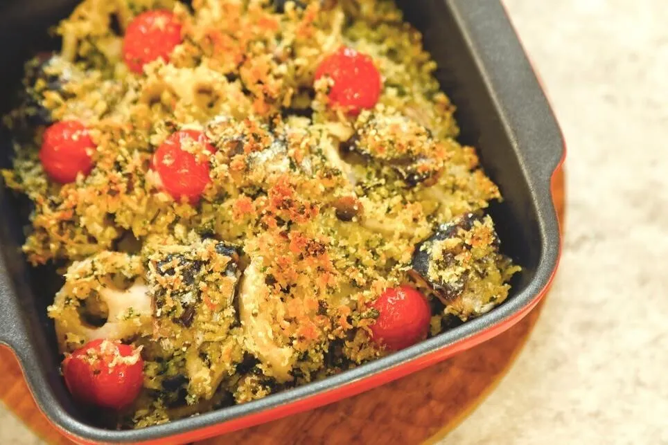 トースターで約15分れんこんに火が通るまで焼く。